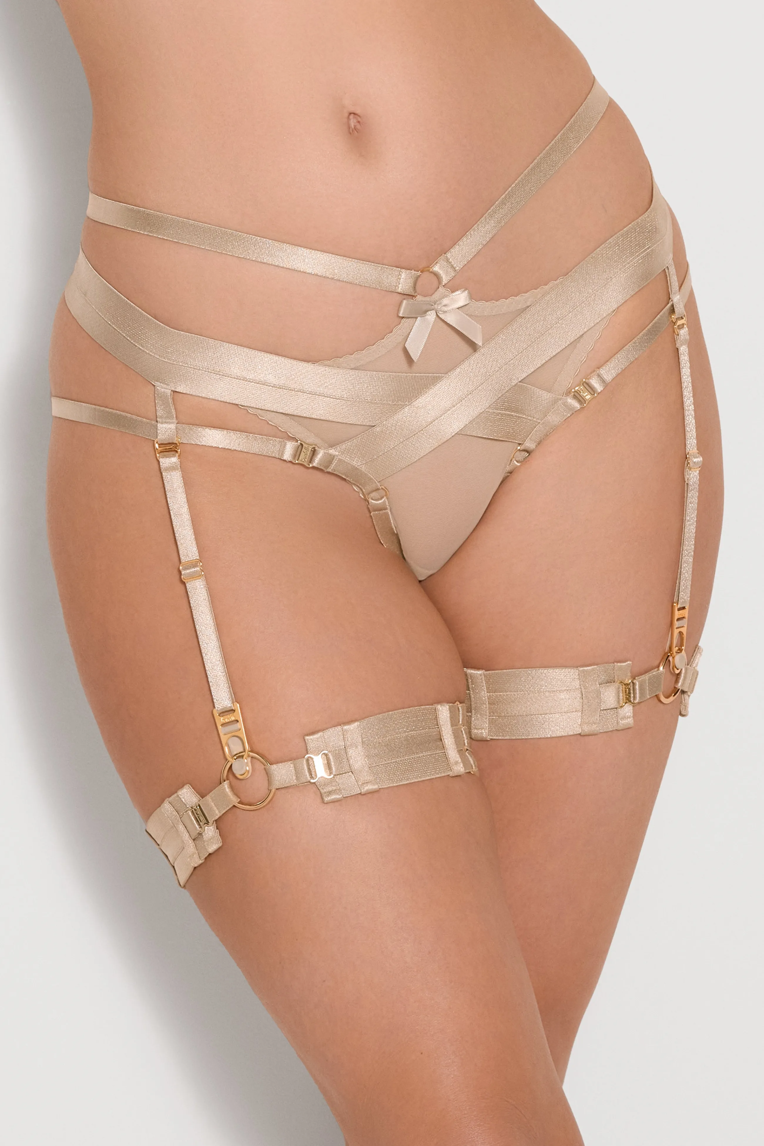 Bordelle Bondage Harness Brief | Suspenders | Ouvert